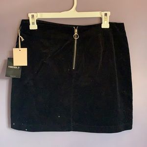 Black velvet skirt